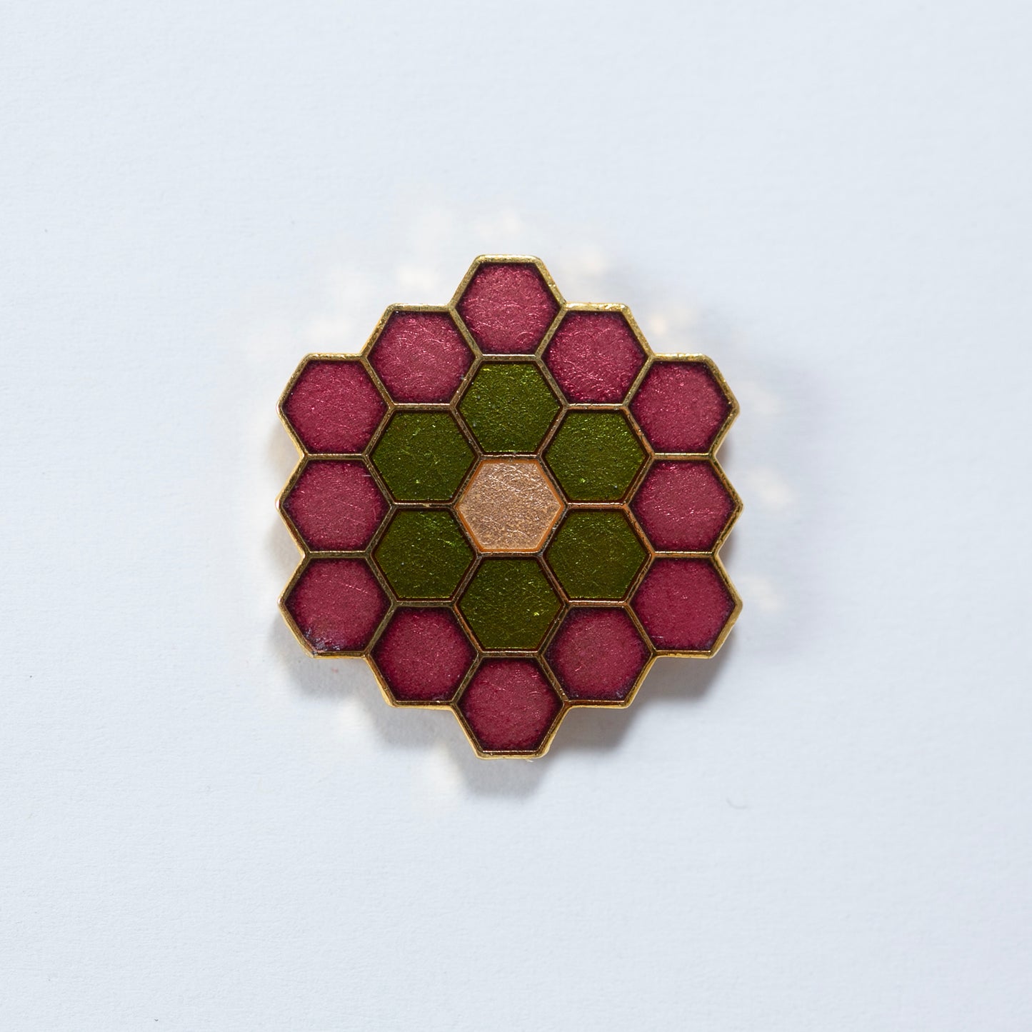 Hexagon Pattern Pink & Green